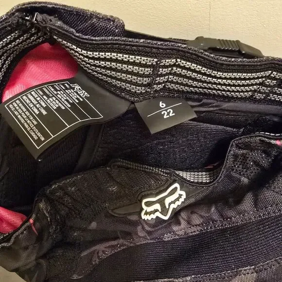🤎 Fox Kids Motocross Race Pants, Black and Pink